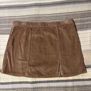 NWT Aerie Corduroy Mini Skirt in Brown. XS
